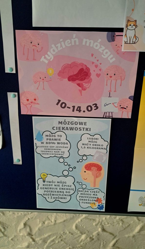 Plakat informujący o Tygodniu mózgu