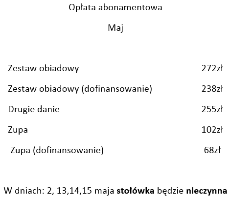 opłata abonamentowa maj