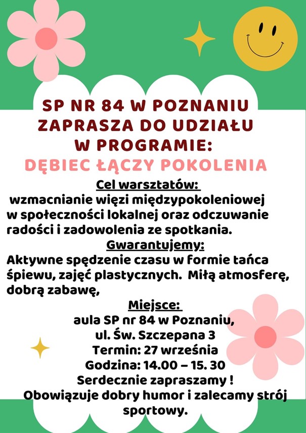 Plakat informujący o projekcie.