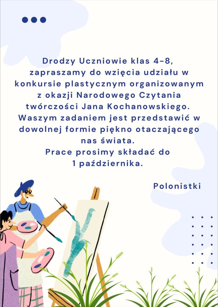 Plakat informujący o konkursie z okazji Narodowego Czytania