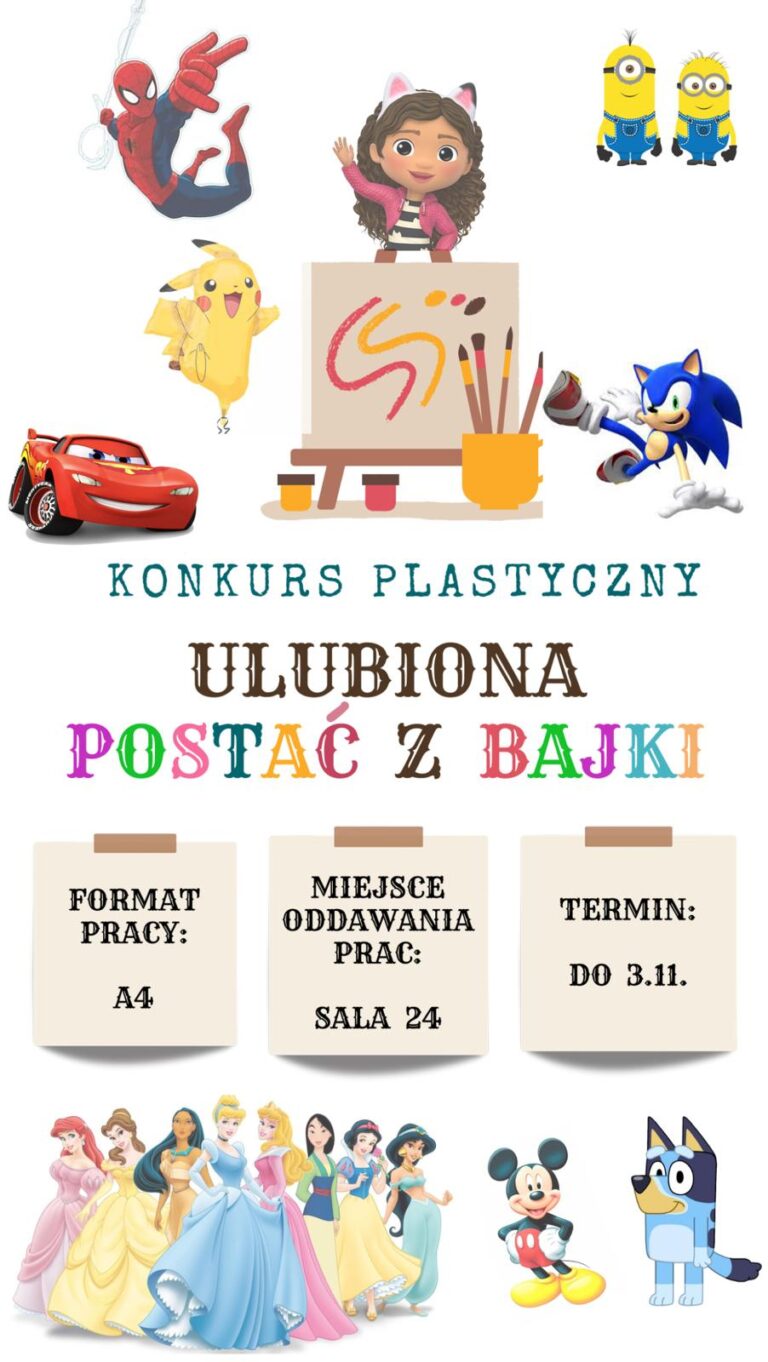 Plakat informujący o konkursie