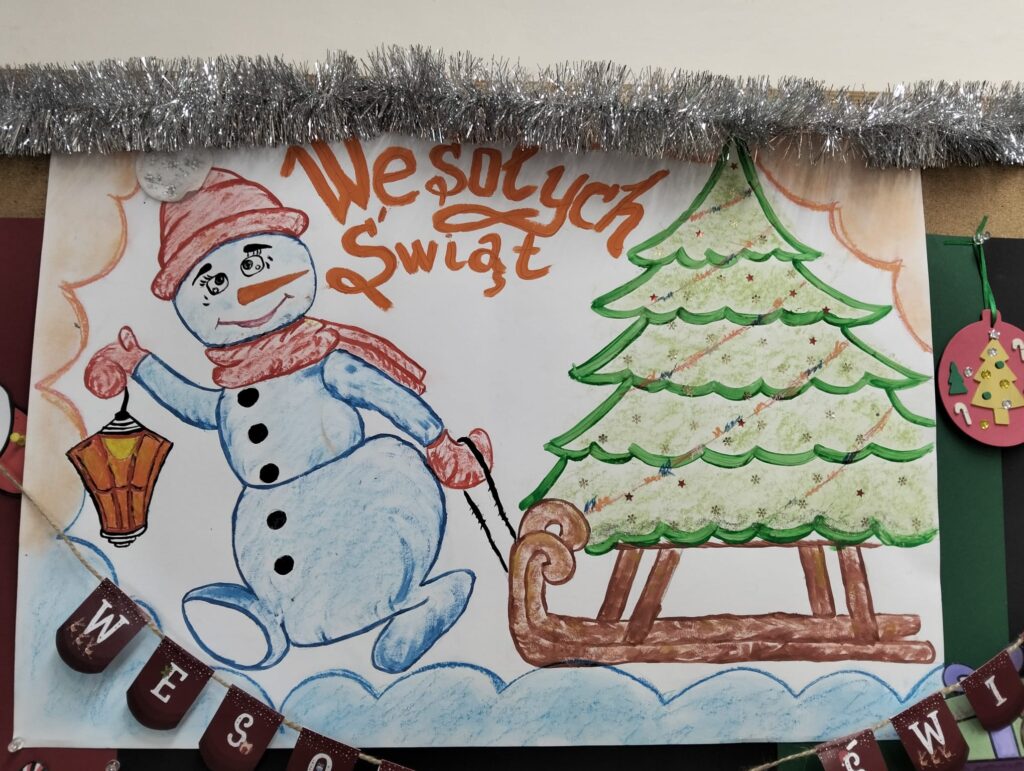Kartka świąteczna xxl wykonana przez dzieci