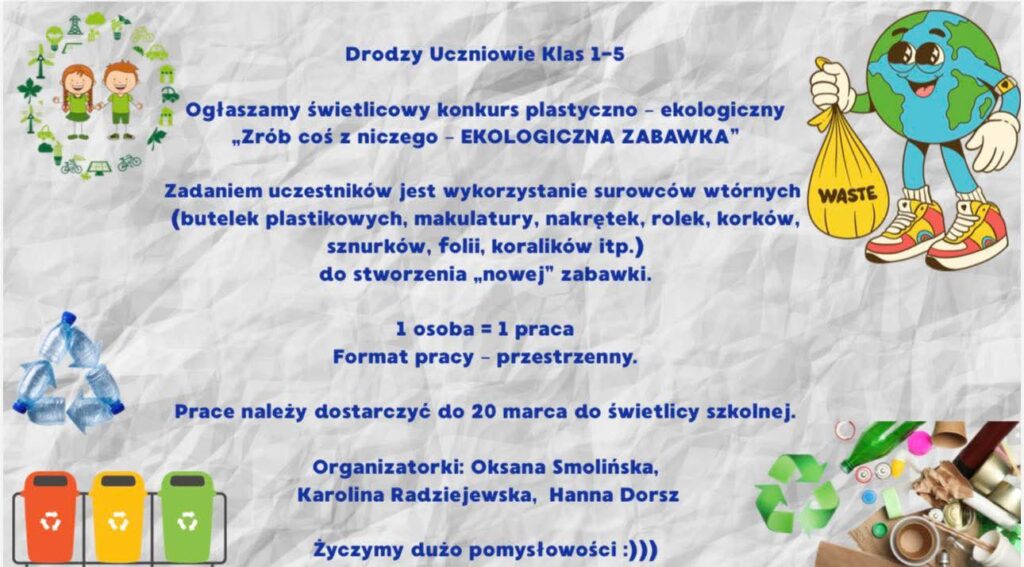 plakat zawierający informacje o konkursie