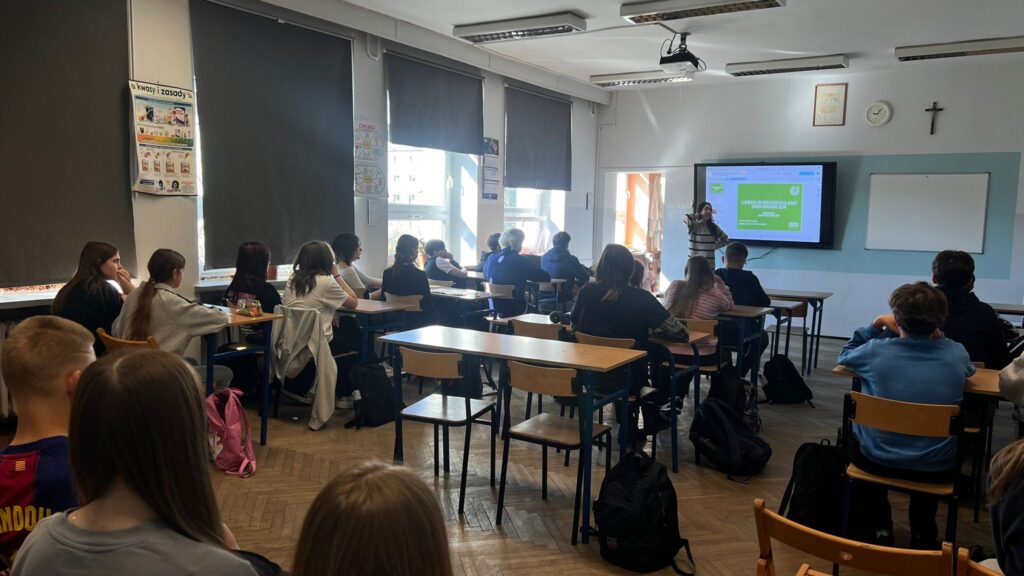 Uczniowie podczas spotkania 